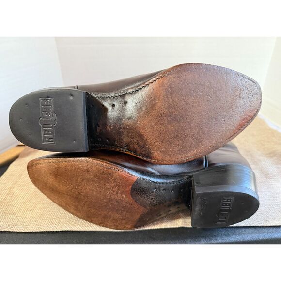 Abilene Men’s 9.5 EE Brown Lthr Cowboy Boots USA Made Western Stitch Ranch Rodeo - Picture 7 of 10